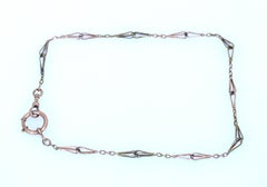 Russian Art Nouveau Pocket Watch Gold 56 Hallmark Chain, 1900