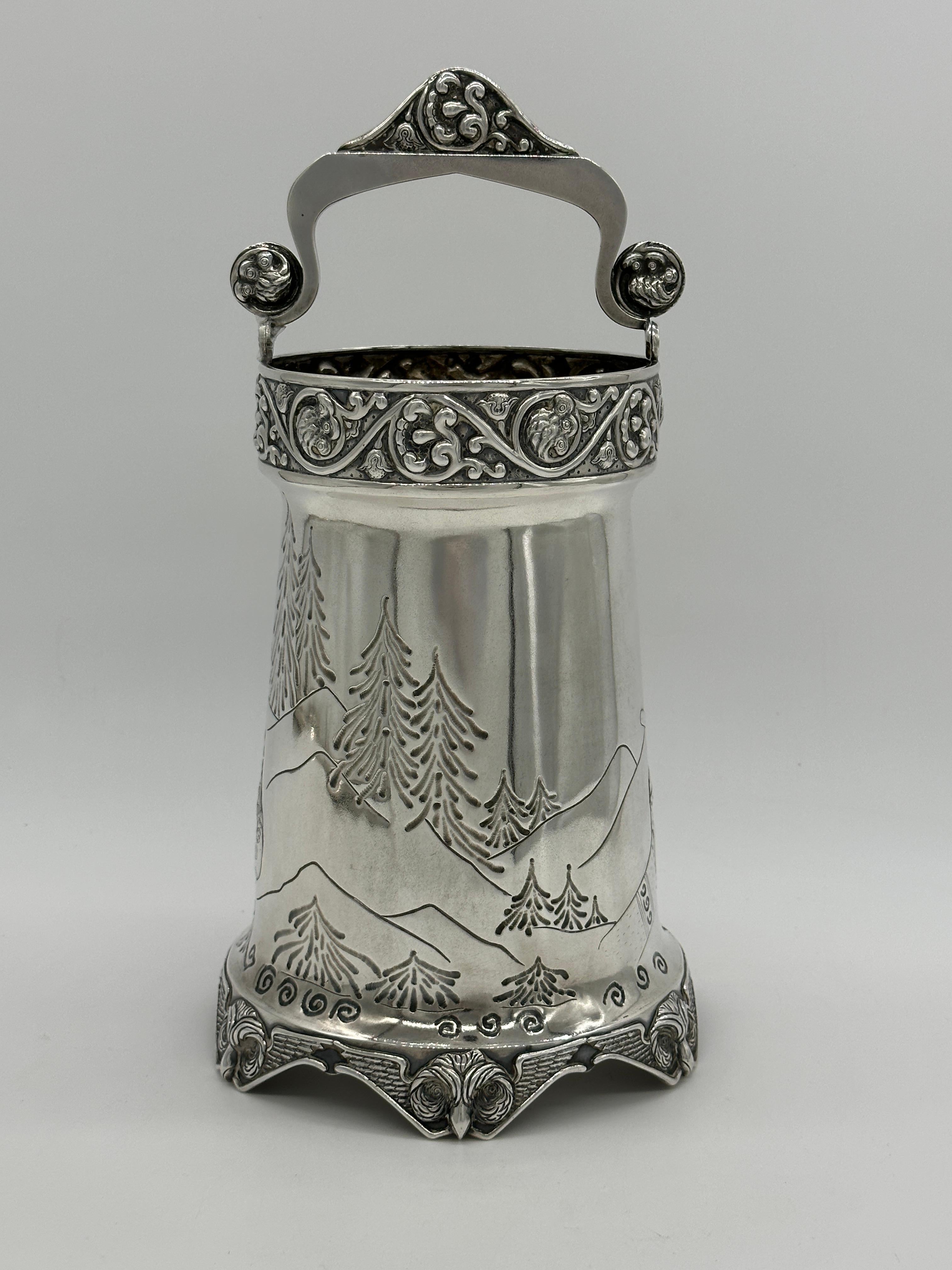 Juego de punzones rusos Art Nouveau de plata, con Los Tres Bogatyrs, de la mejor calidad Silver en venta