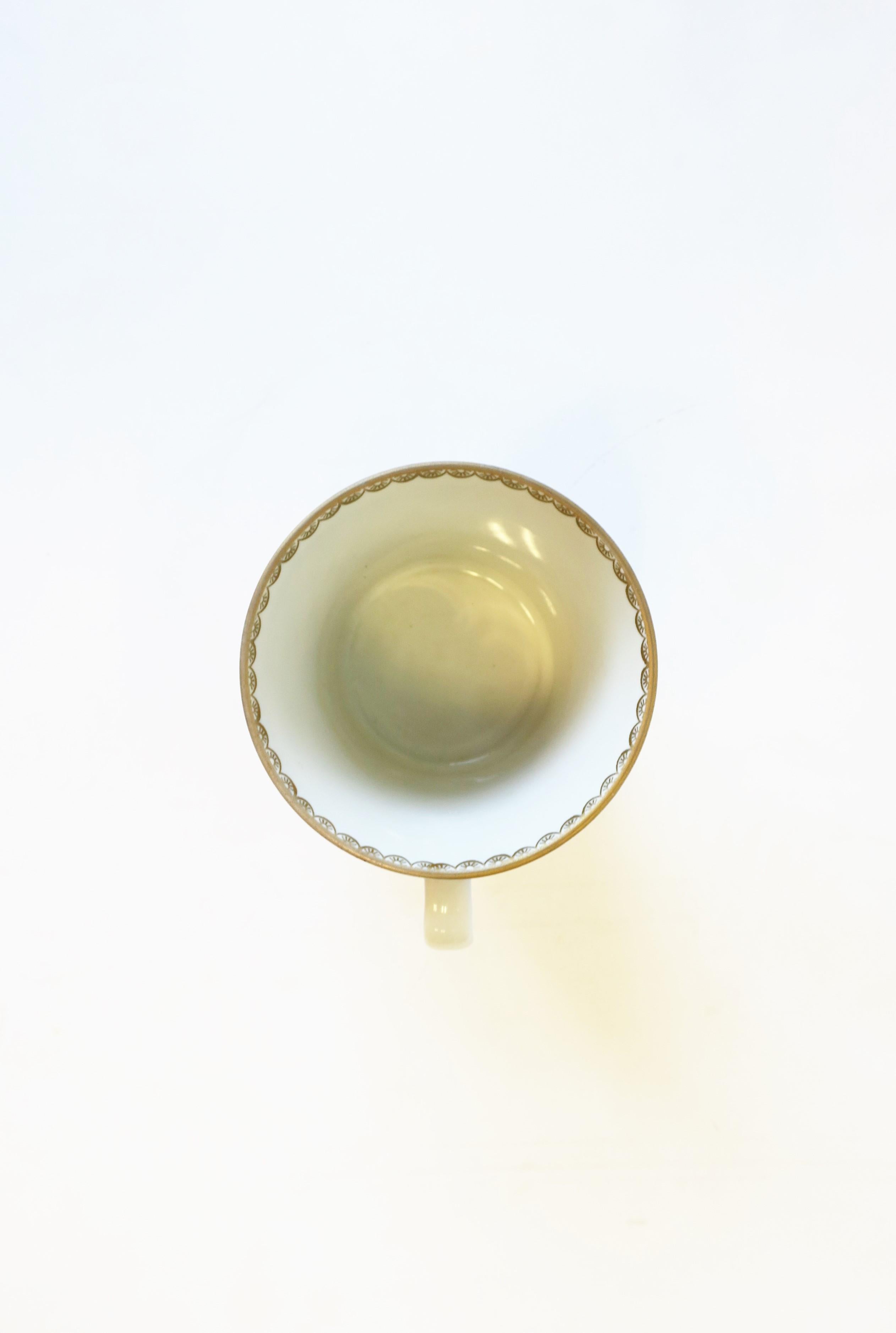 Russian Blue and Gold Coffee or Tea White Porcelain Cup 4