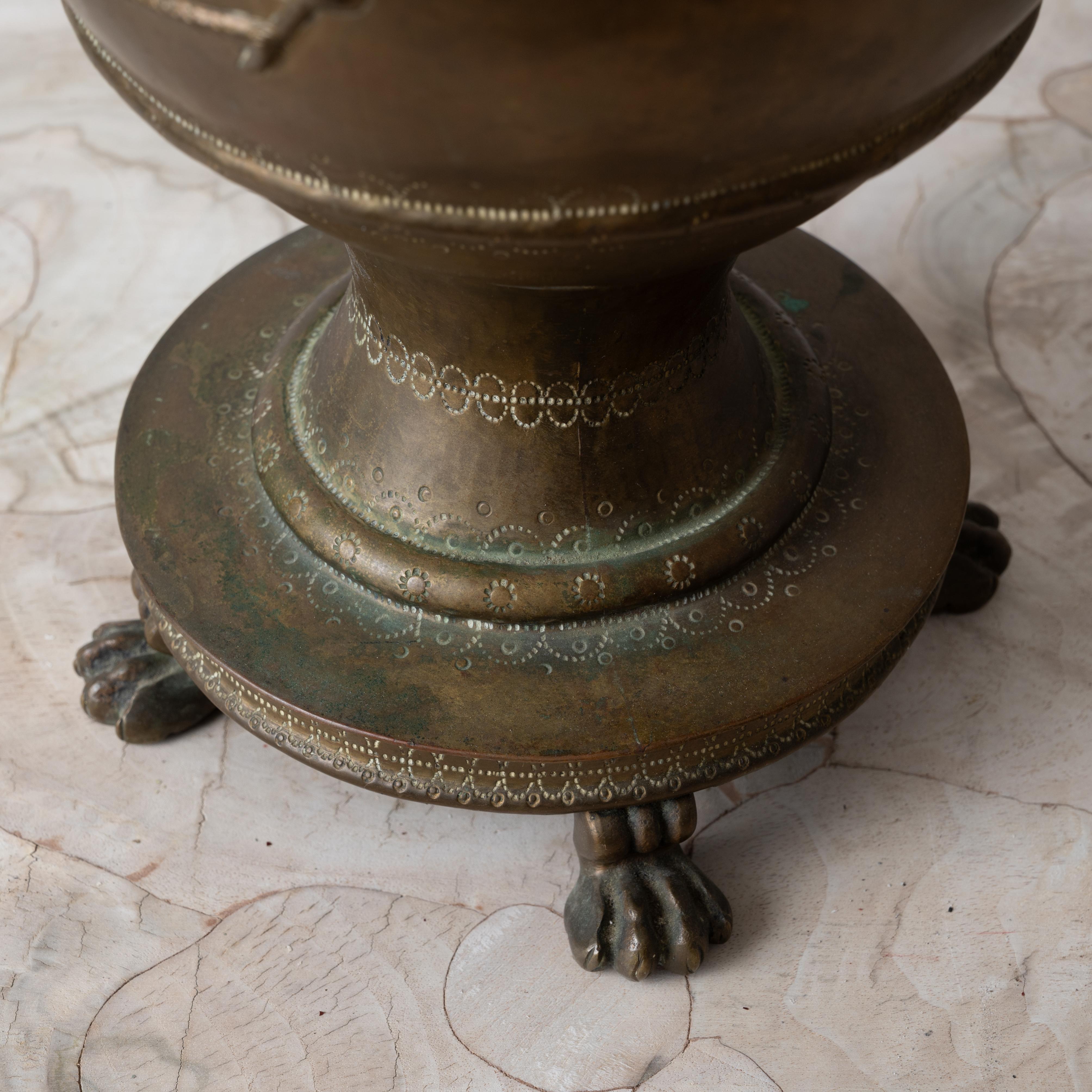 Russian Brass Double-Headed Eagle Lamp For Sale 6