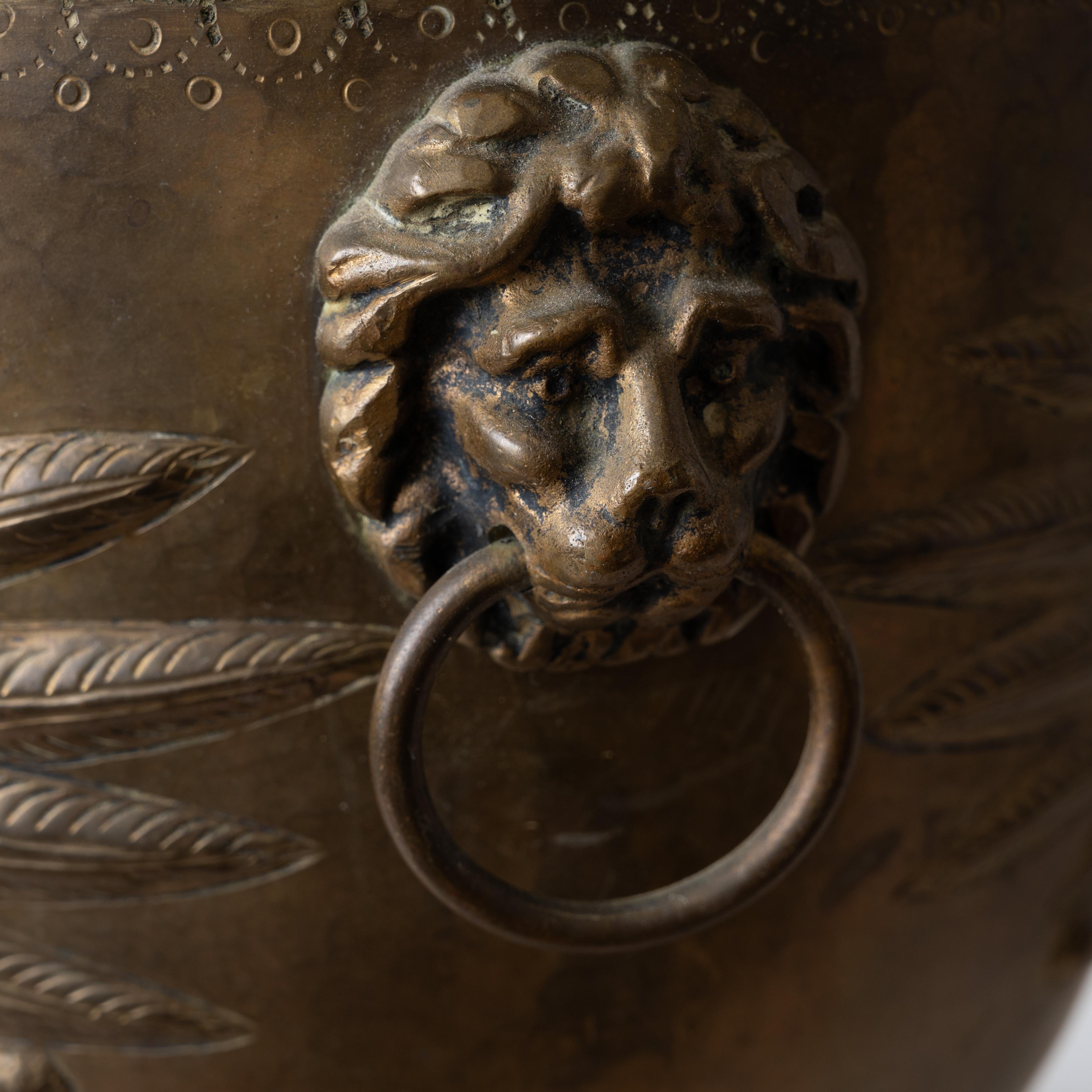 Russian Brass Double-Headed Eagle Lamp For Sale 2