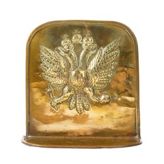 Russian Brass Imperial-era Double-headed Eagle Bookend, 19th century