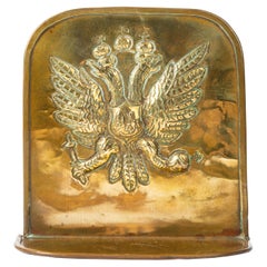 Russian Brass Imperial-era Double-headed Eagle Bookend, 19th century