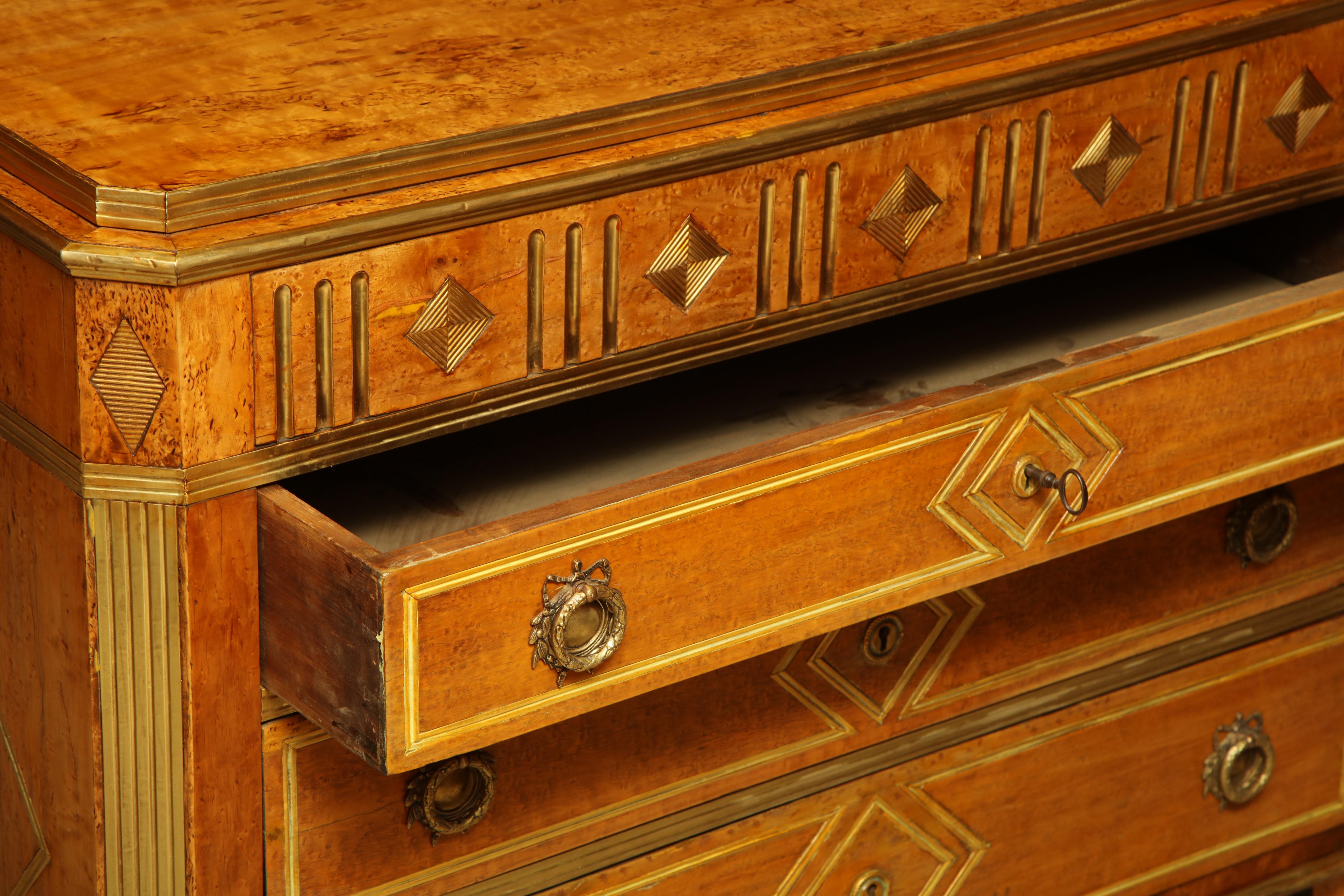 Russian Brass Inlaid Commode 5