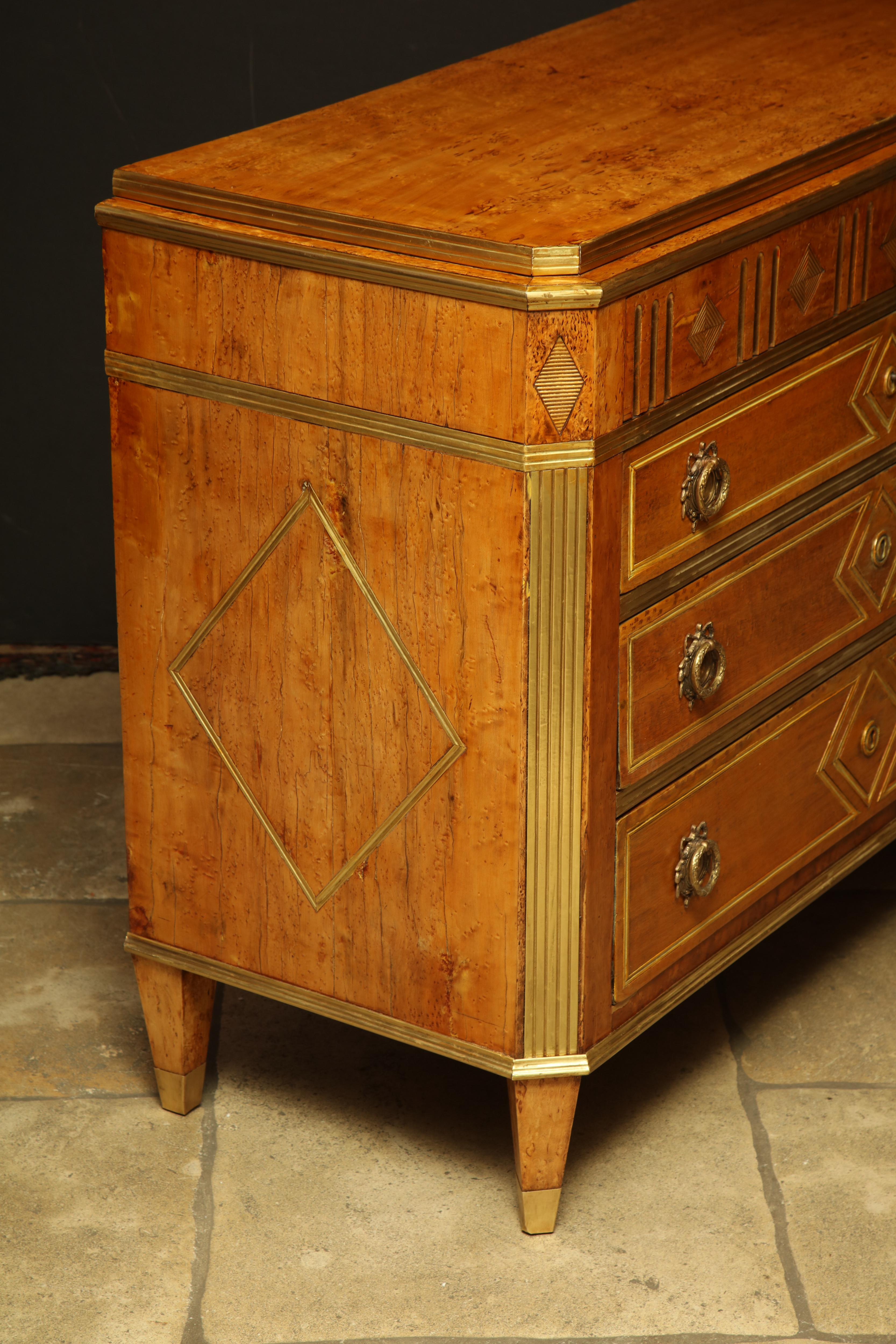 Russian Brass Inlaid Commode 6