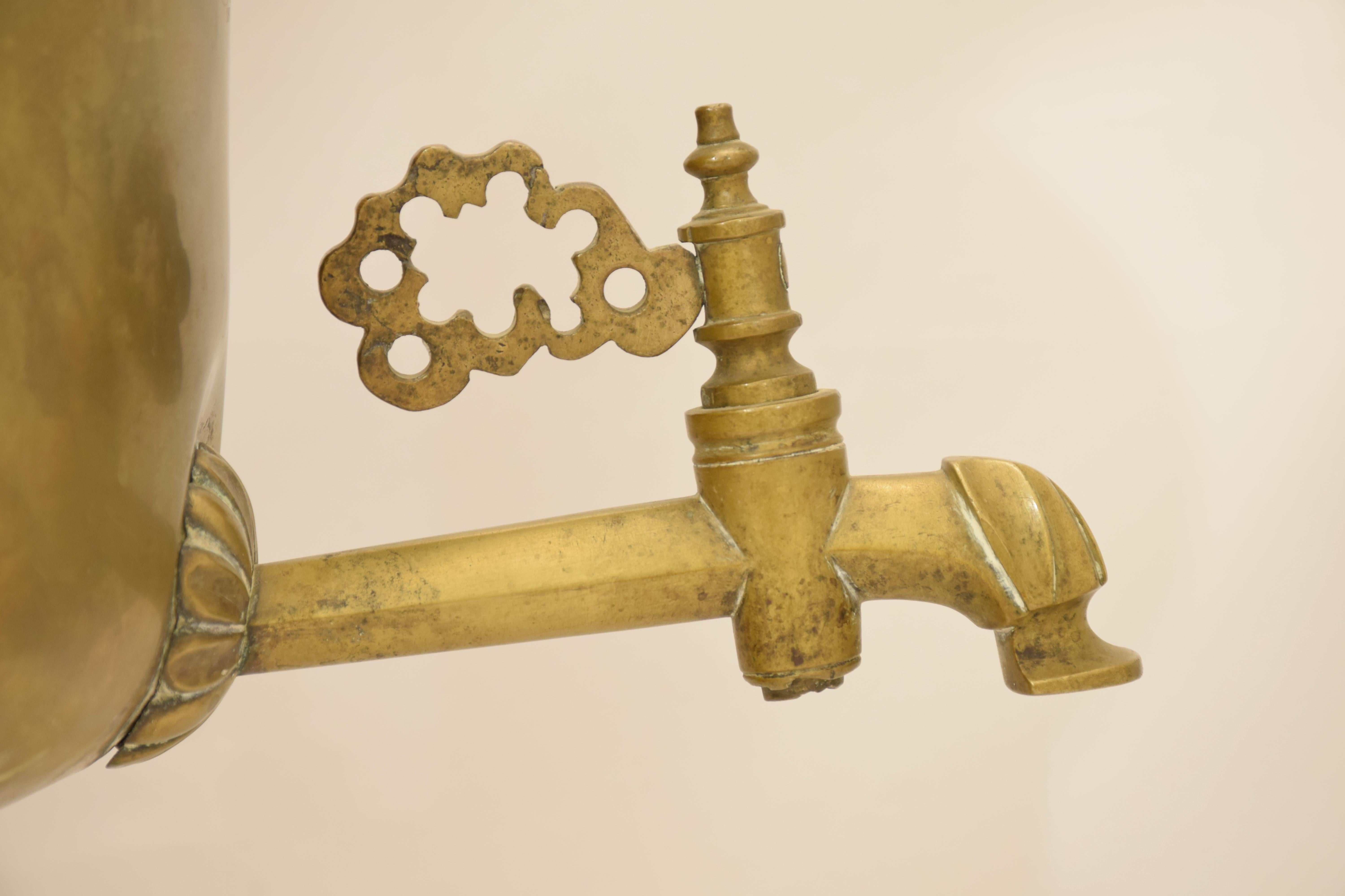 Russian Brass Samovar 19th Century Brass For Sale 5