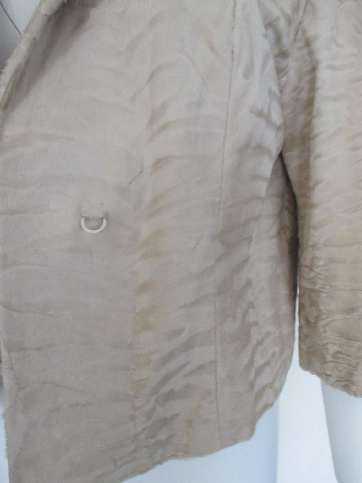 Women's or Men's  Russian Broadtail Lamb Fur Jacket Bolero Style
