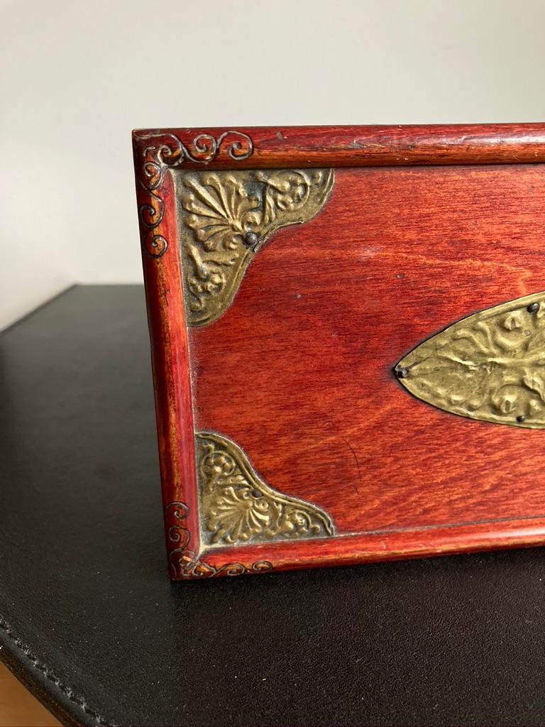 Russian Centennial Wood and Brass Box with Portrait of Napoleon1 12