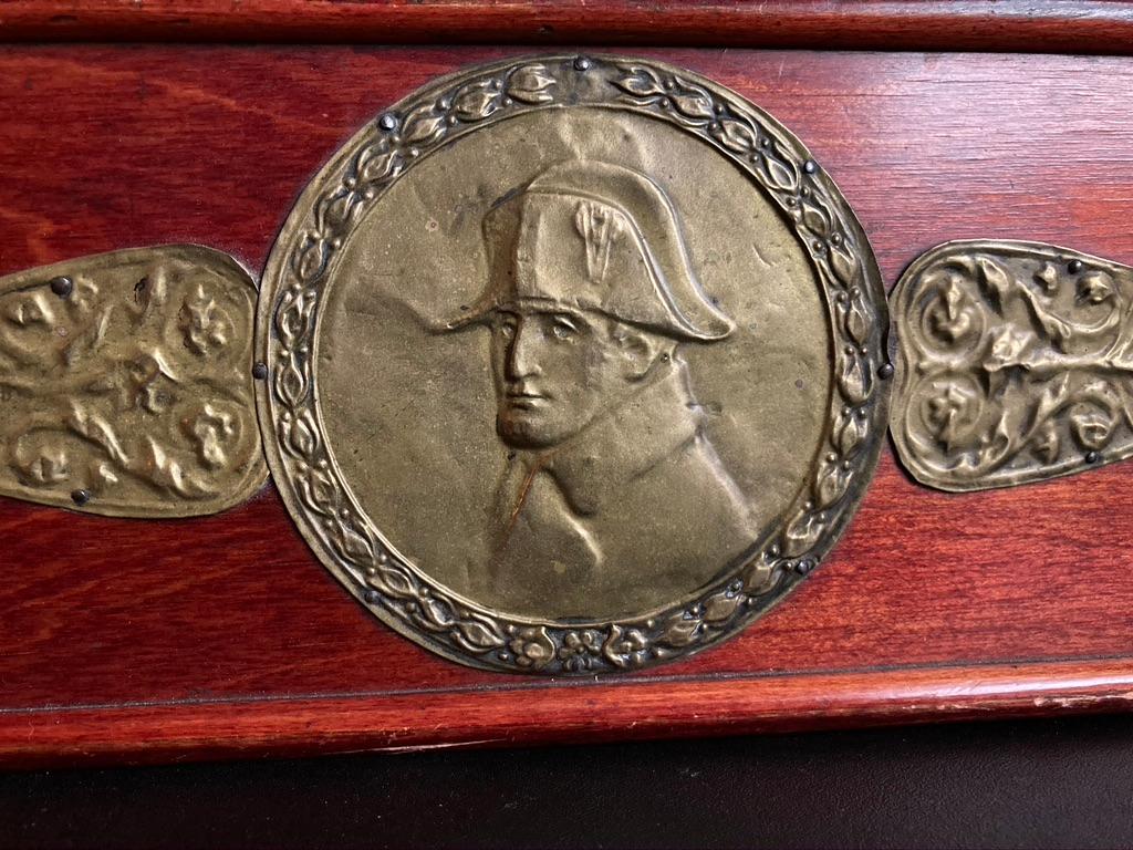 Repoussé Russian Centennial Wood and Brass Box with Portrait of Napoleon1