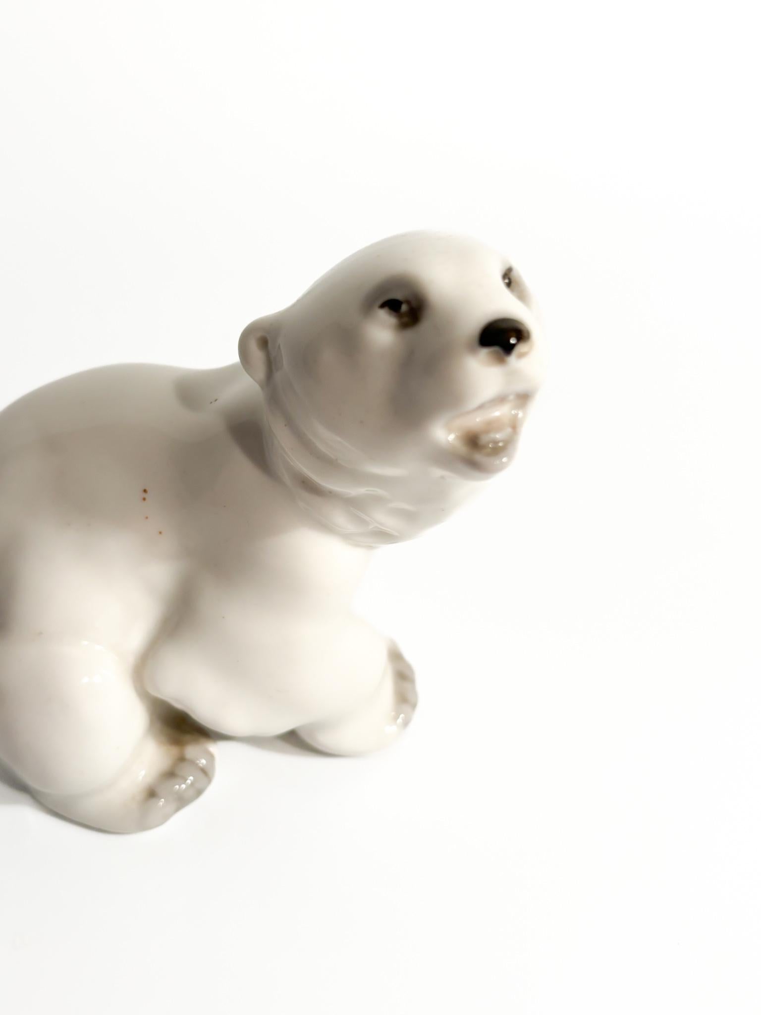 Figurita rusa de cerámica de oso polar de los años 50 Ruso en venta