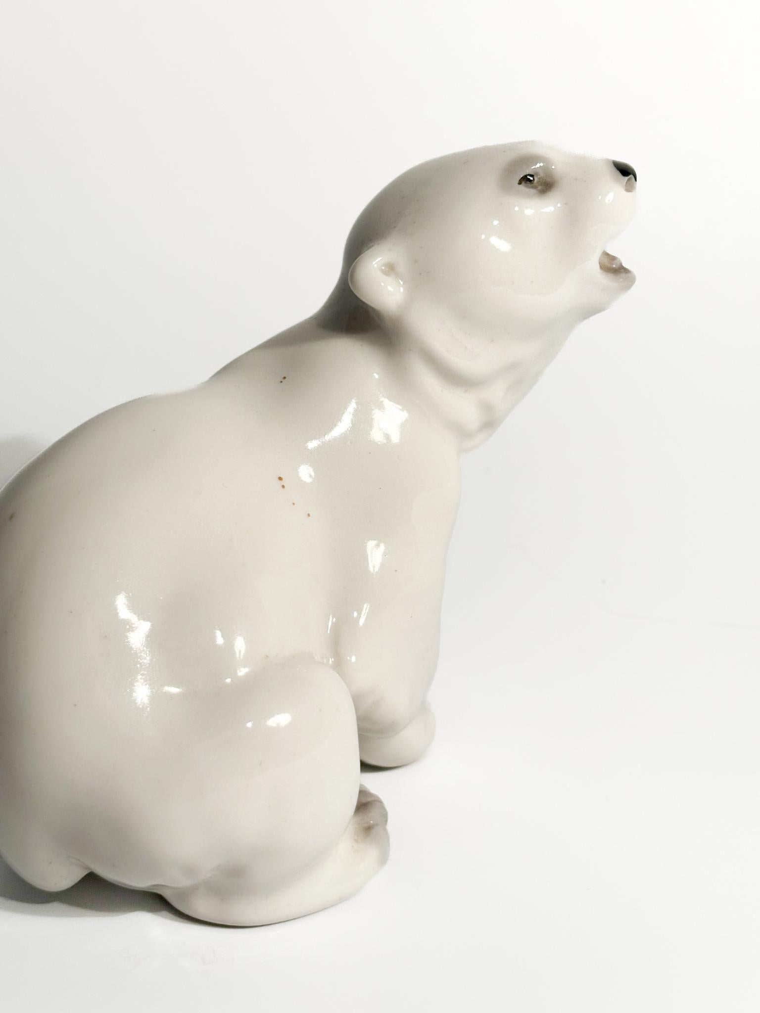 Figurita rusa de cerámica de oso polar de los años 50 en venta 1
