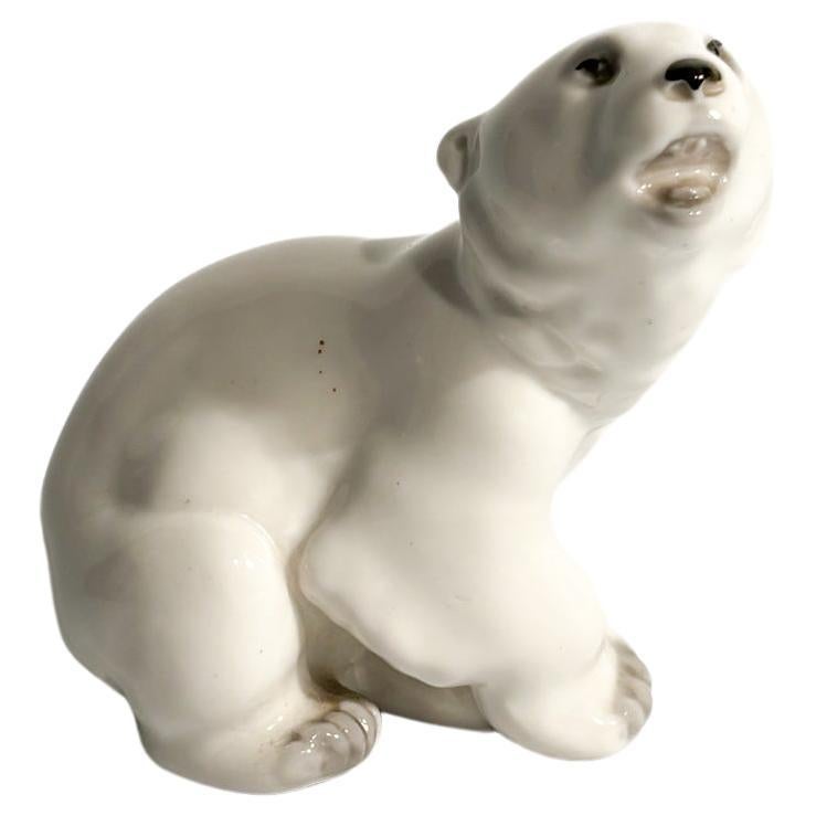 Figurita rusa de cerámica de oso polar de los años 50 en venta
