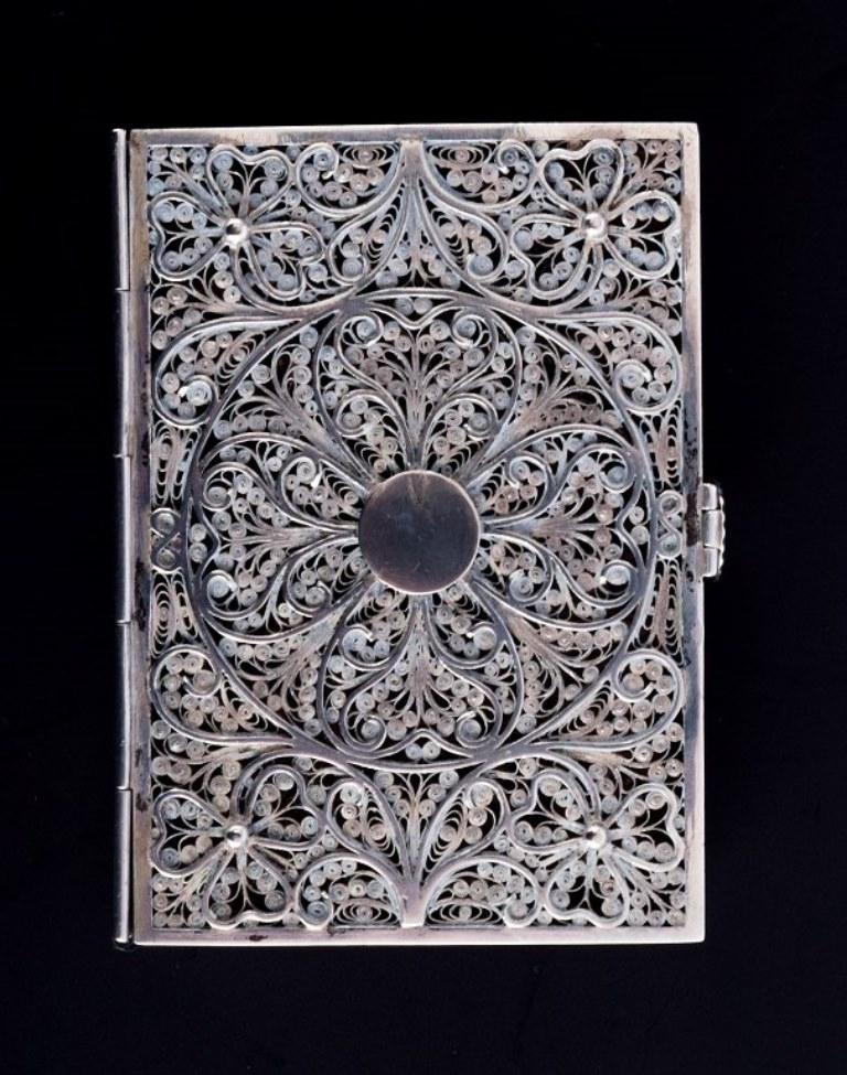 20th Century Russian Cigarette Case, in Silver with Filigree Work, Approx. 1900