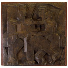 Russian Constructivism Sculpture Plaque by Mirtala Bentov, circa 1960s
