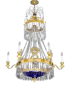 Russischer Schnittglas-Kronleuchter