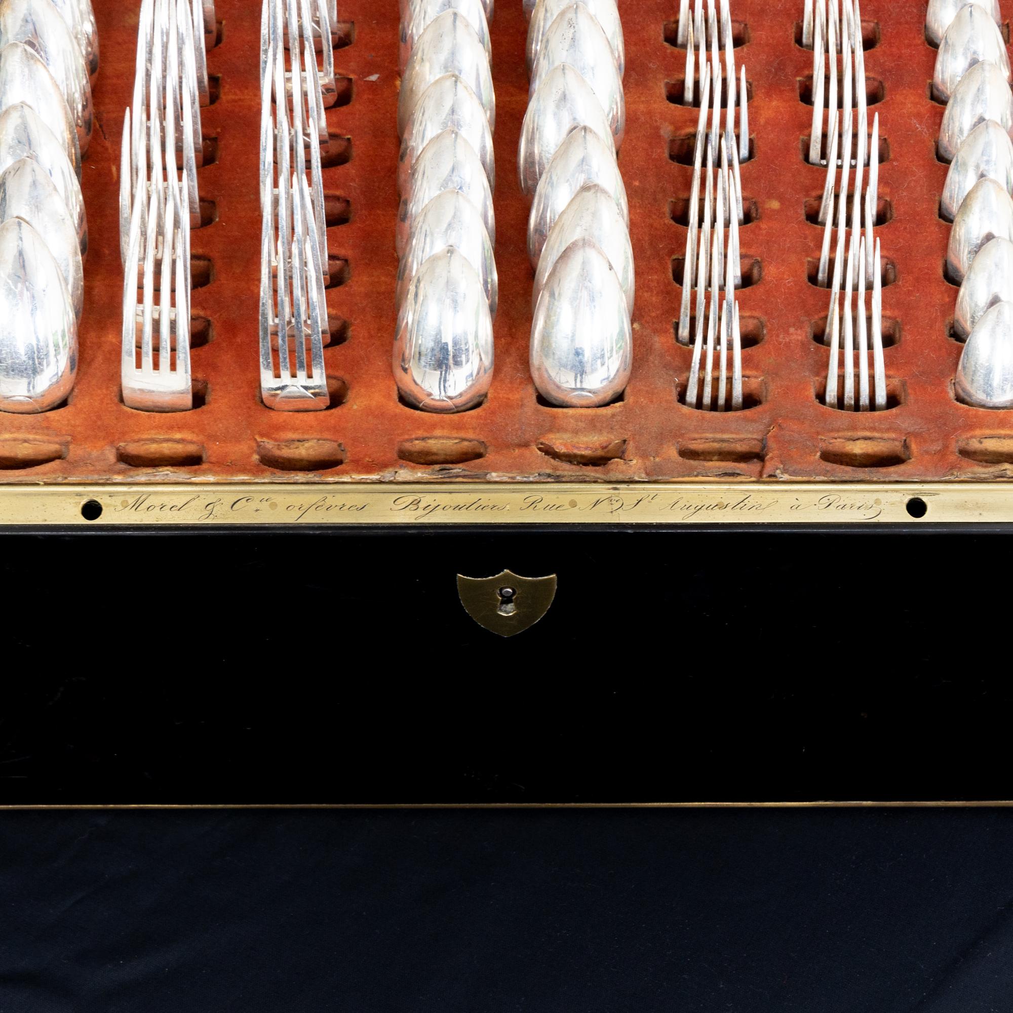 Russian Cutlery in a French Case, late 19th to early 20th Century For Sale 1