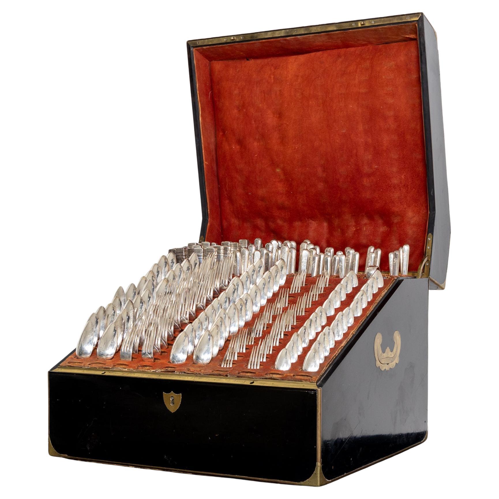 Russian Cutlery in a French Case, late 19th to early 20th Century For Sale