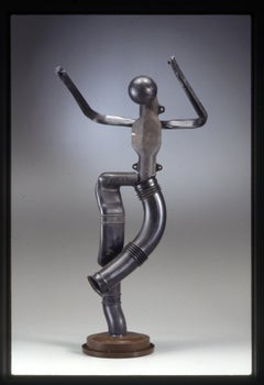 Russian Dancer Sculpture Plastic Assemblage Black One of a Kind by Jerry Barrish