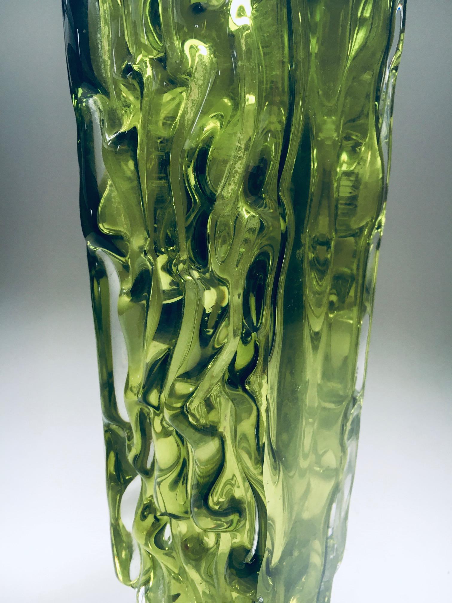 Russian Design Lead Crystal Art Glass Vase by Aknuny Astvatsaturyan USSR 1960's For Sale 9