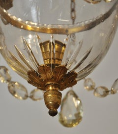 Russian Early 19th Century Ormolu and Glass Neoclassical Lantern or Chandelier