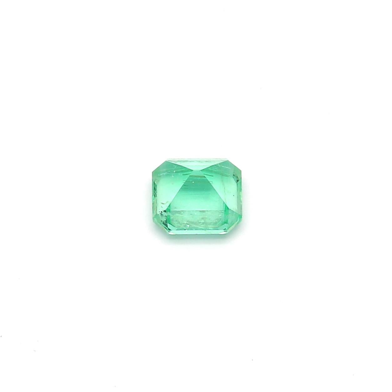 Emerald cut Emeralds are the most popular among other shapes. They are often known as the “everyday emerald” because they are perfectly suitable for everyday wear but can also add elegance to a formal setting.

This apple green 0.58 Emerald from