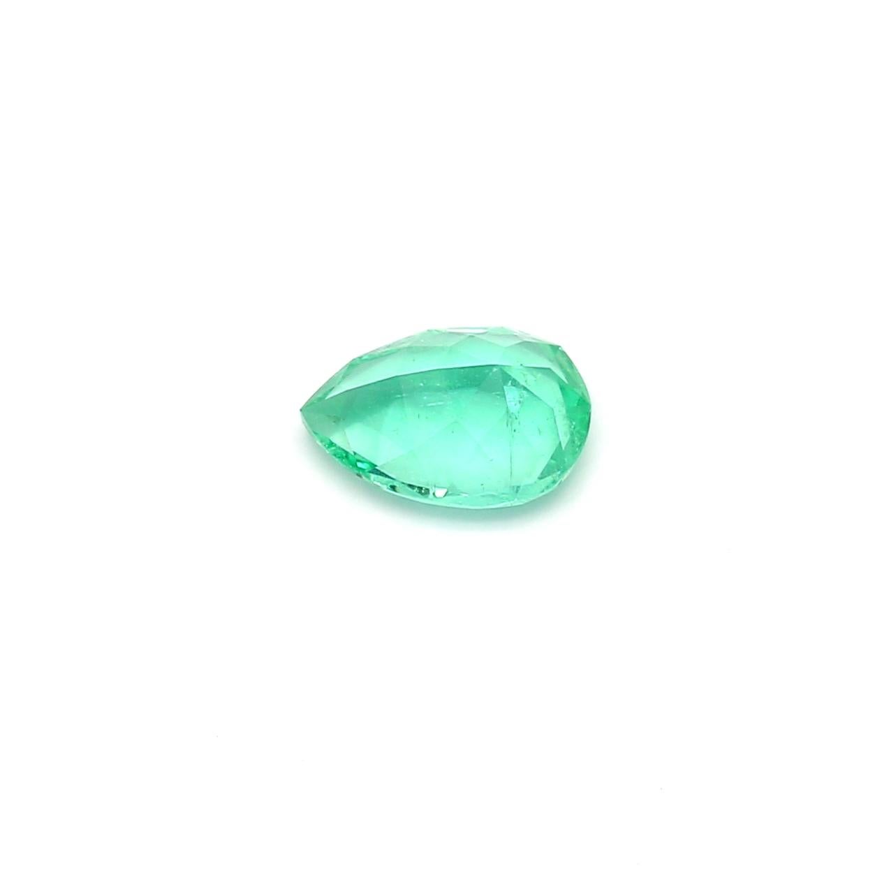 Emerald is a very lively green gemstone. It's highly appreciated over the world and has long been associated with good luck, prosperity and long life. Emeralds with their elongated shape are a good choice for ring or pendant.

Shape - Pear
Weight -