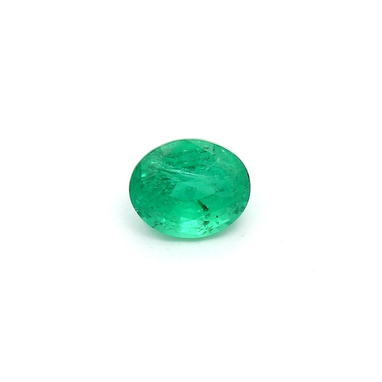Modern Russian Emerald Ring Gem 1.01 Carat Weight  For Sale