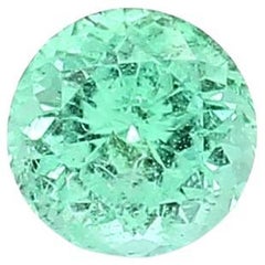Russian Emerald Round Cut Gem 0.51 Carat Weight ICL Certified