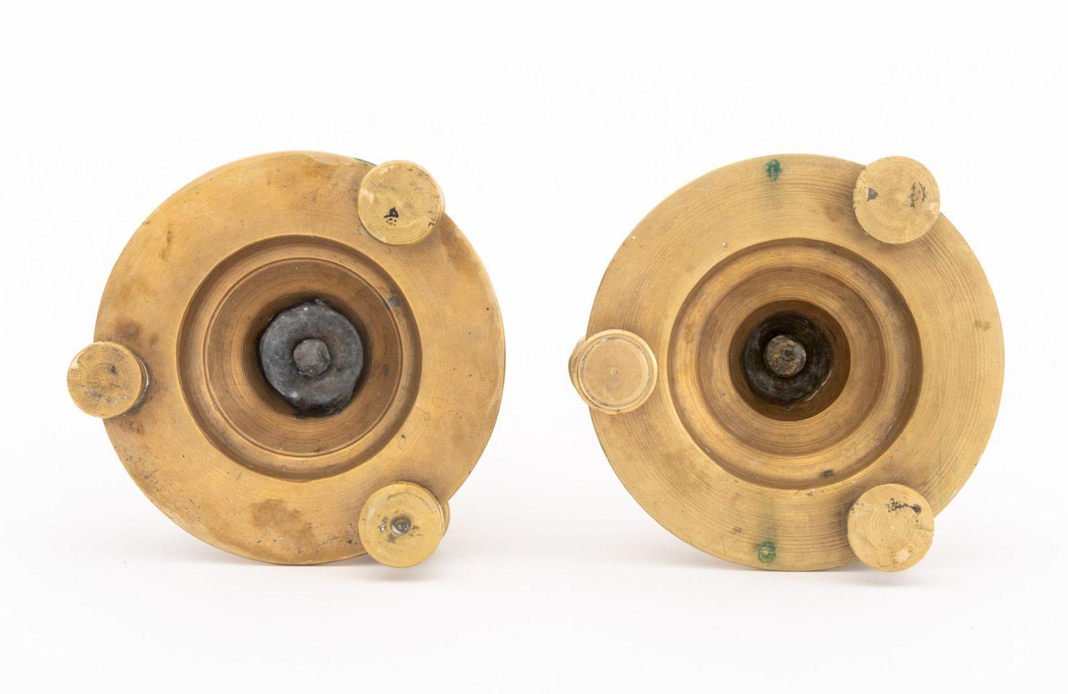 Ottone Candelieri in ottone dell'Impero russo, coppia in vendita