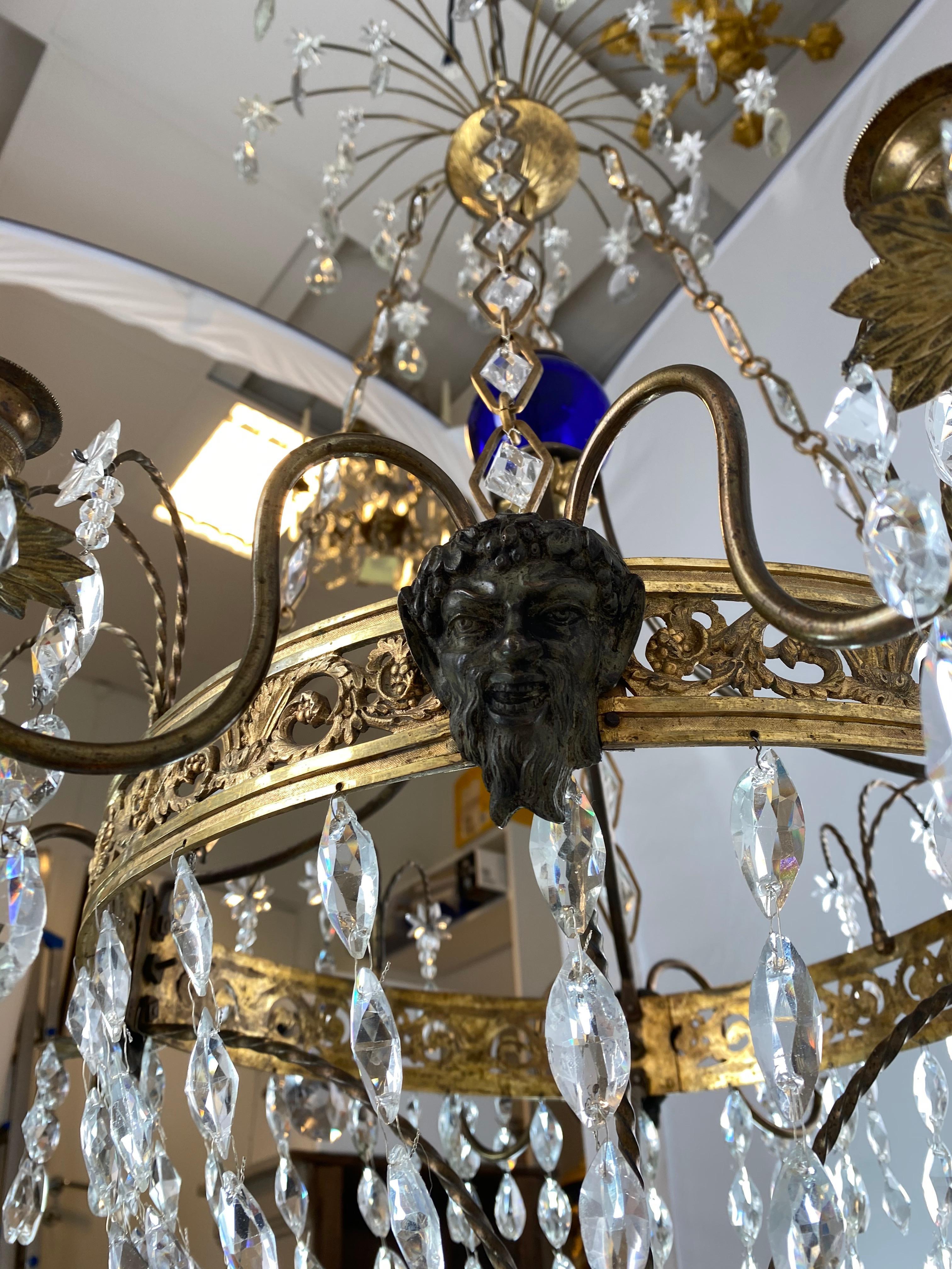 Russian Empire Chandelier, Early 19th C In Good Condition In Stockholm, SE