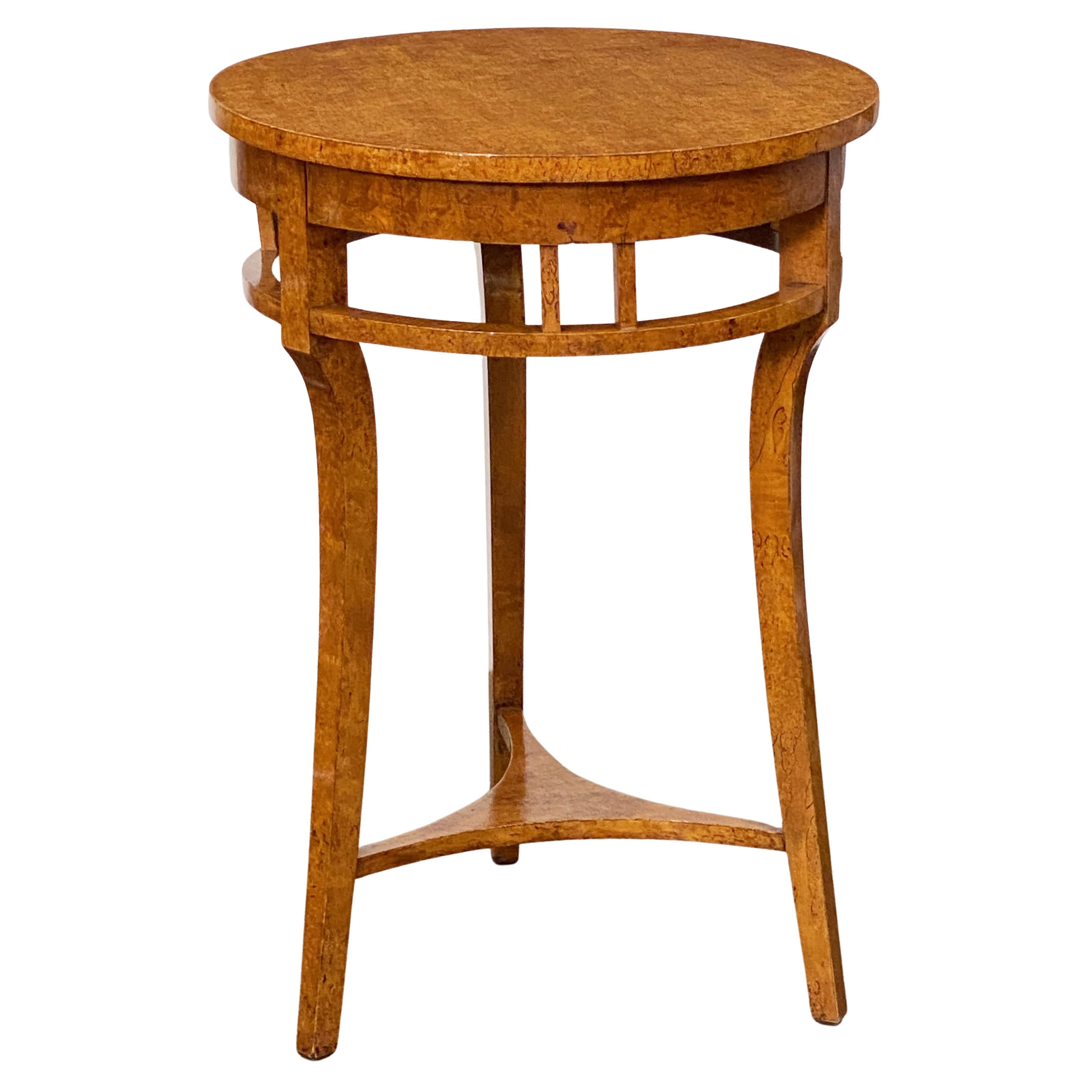 Russian Empire Occasional Table or Guéridon of Karelian Spalted Birch