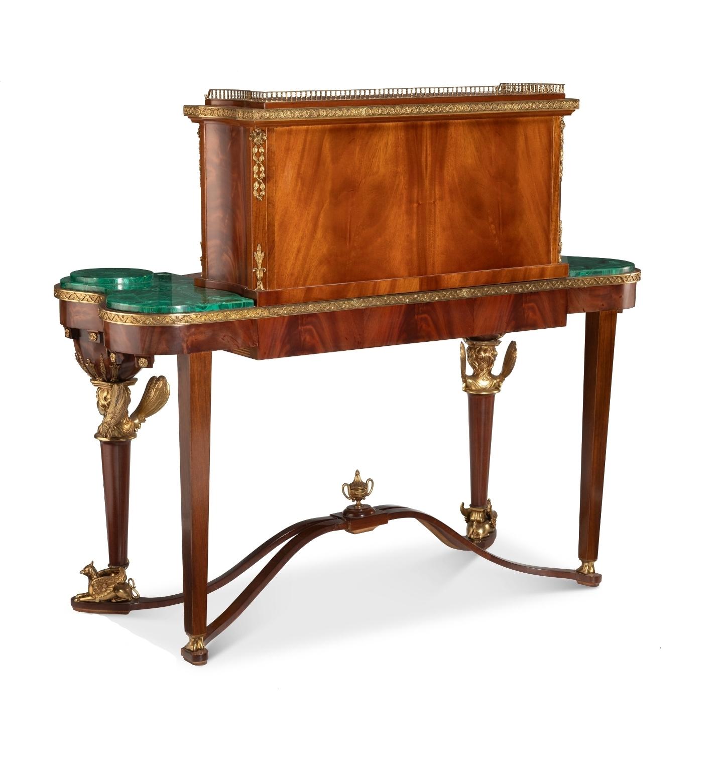 Russisches Kaiserreich Schreibtisch Schreibtisch nach antik Heinrich Gambs Bureau-Jardinière im Angebot 4