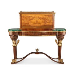 Russian Empire Writing Table Desk After Antique Heinrich Gambs Bureau-Jardinière