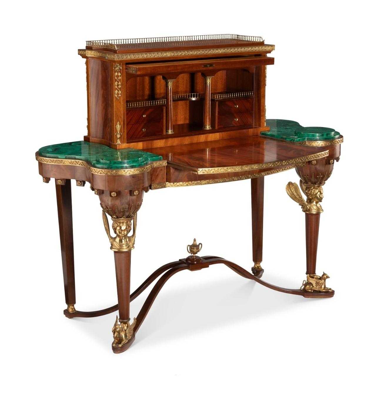 Russisches Kaiserreich Schreibtisch Schreibtisch nach antik Heinrich Gambs Bureau-Jardinière (Neoklassisch) im Angebot