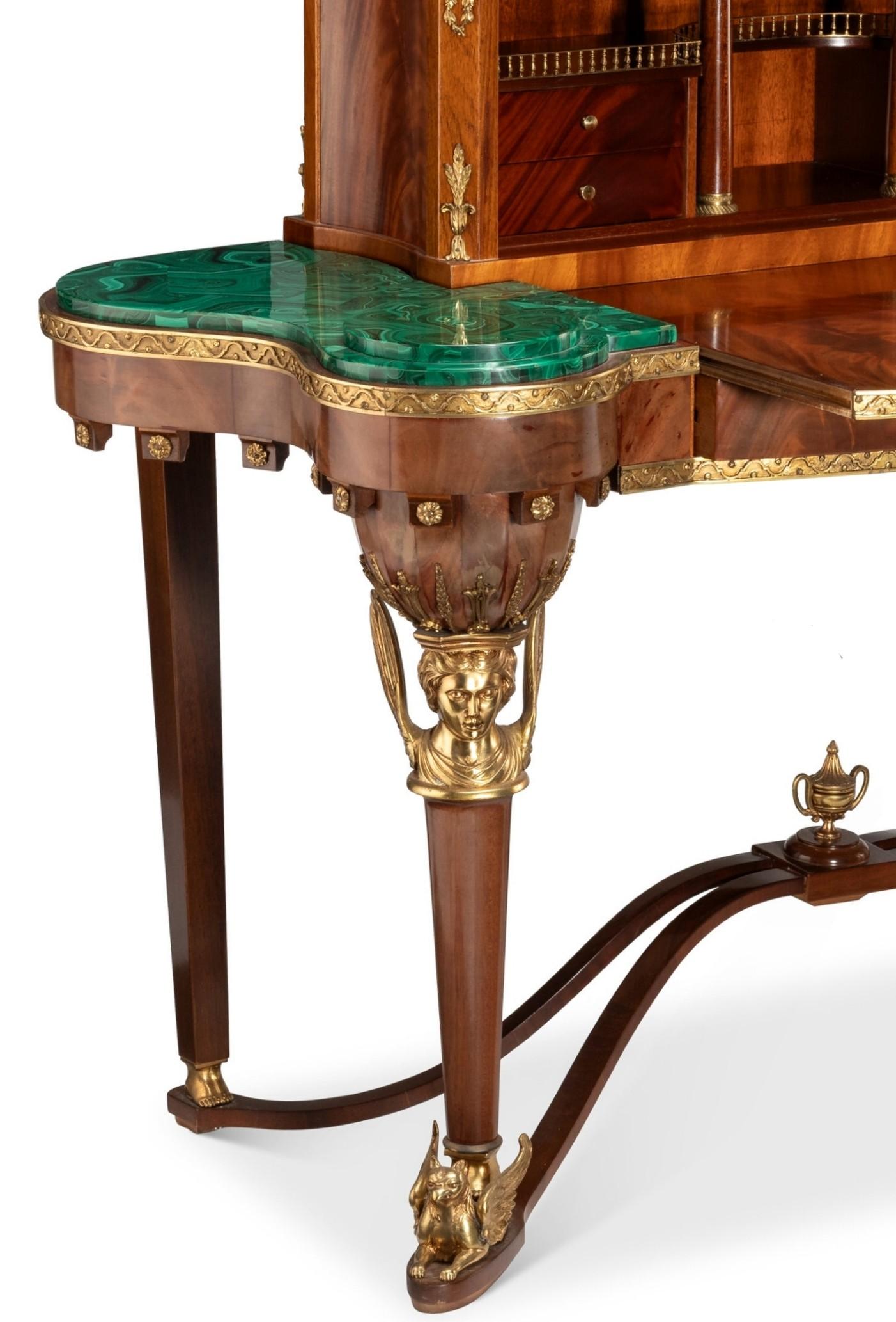 Russisches Kaiserreich Schreibtisch Schreibtisch nach antik Heinrich Gambs Bureau-Jardinière im Angebot 2