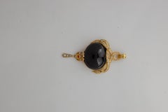 Russian, Estate from 1800s, 22 Karat Rose Cut Diamond, Red Stone Lavalier