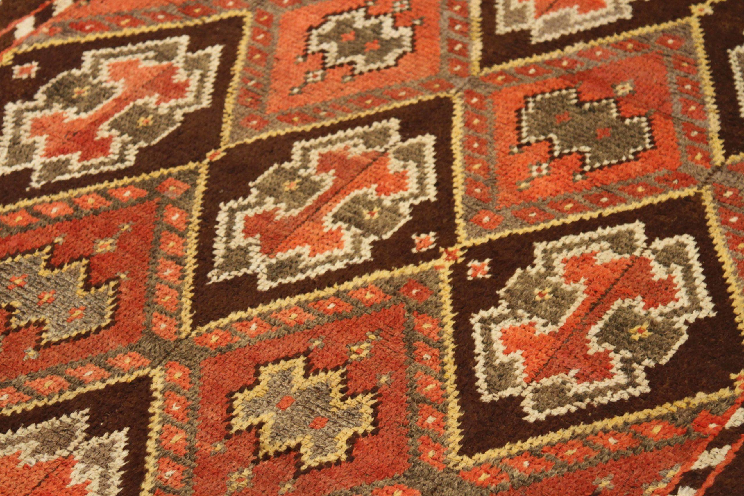 Russischer Gabbeh Kleiner Teppich Circa 1910 - Wolle Grün Elfenbein Rot 73943 im Zustand „Hervorragend“ im Angebot in Dallas, TX