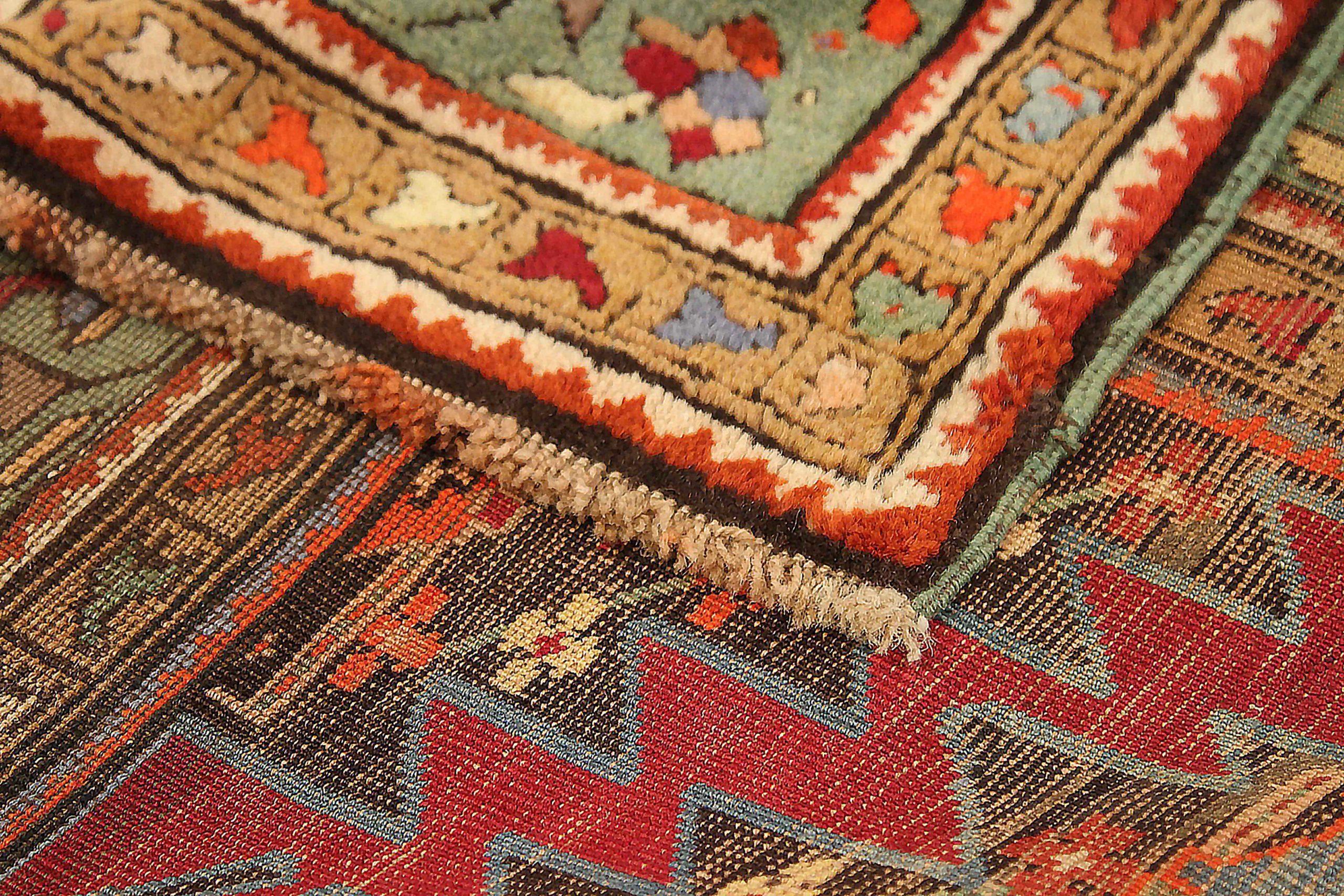Russischer Gharebagh Kleiner Teppich CIRCA 1910 - Wolle Braun Grün Rot 72255 (20. Jahrhundert) im Angebot