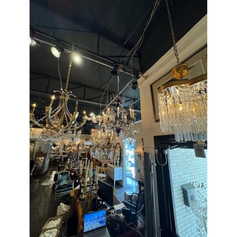 Lampadario russo in bronzo dorato e cobalto in vendita 3