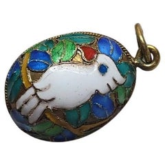 Pendentif œuf cloisonné russe en émail doré, 3e artel