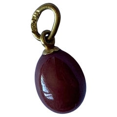 Russian Gold 14ct Mounted Egg Charm A.H