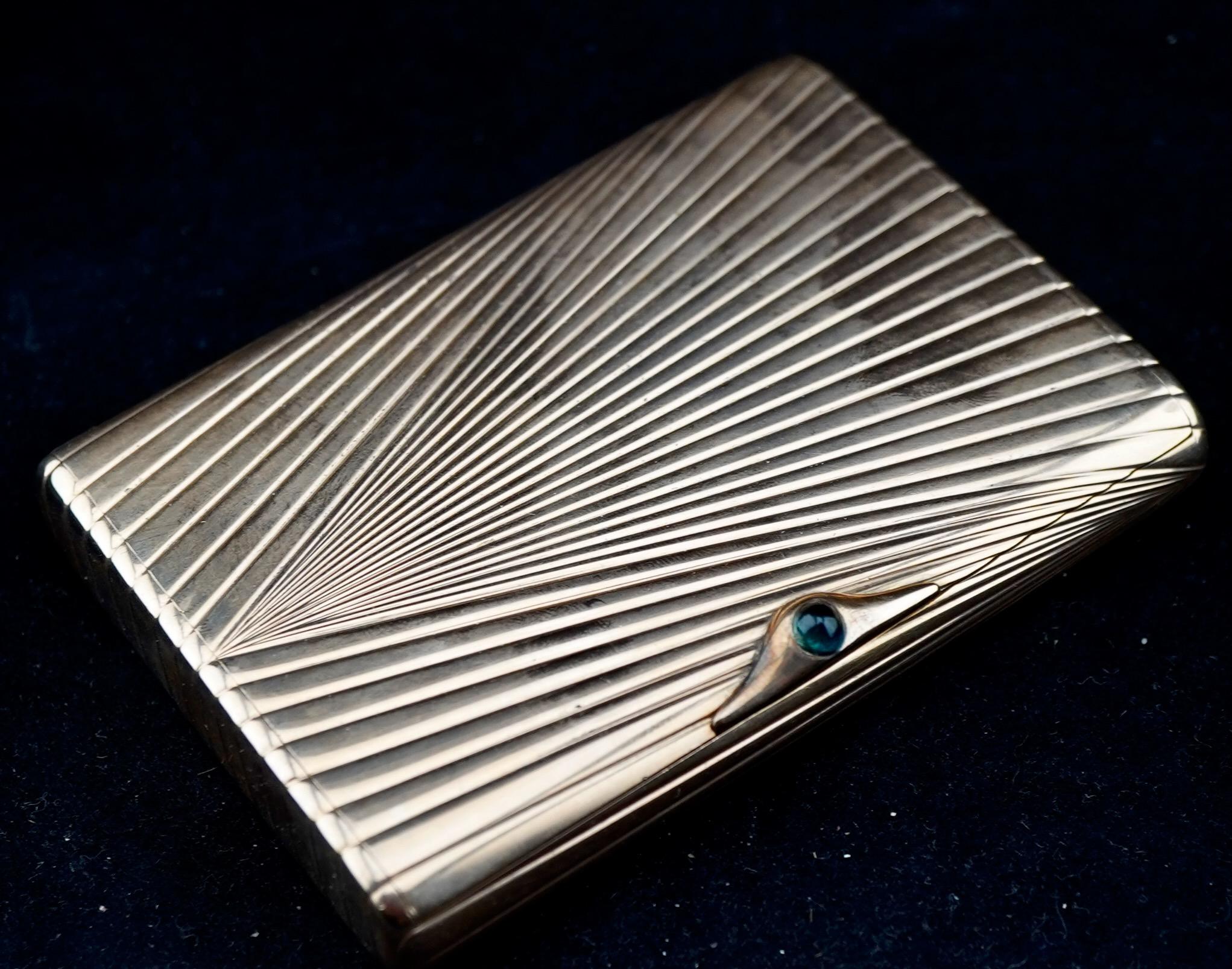 Late Victorian Russian Gold  14k Cigarette Case St. Petersburg, pre-1917 For Sale