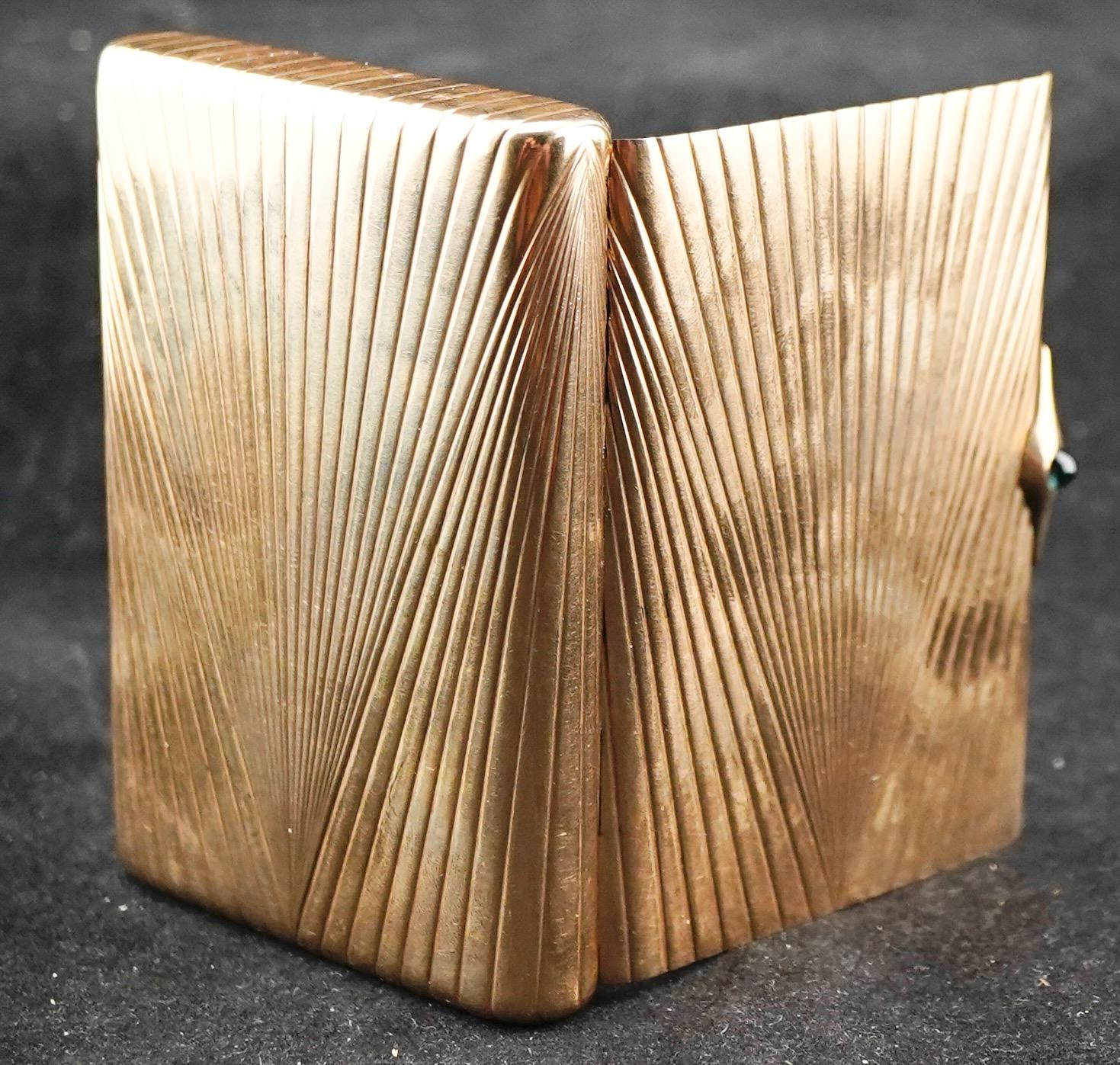 Cast Russian Gold  14k Cigarette Case St. Petersburg, pre-1917 For Sale