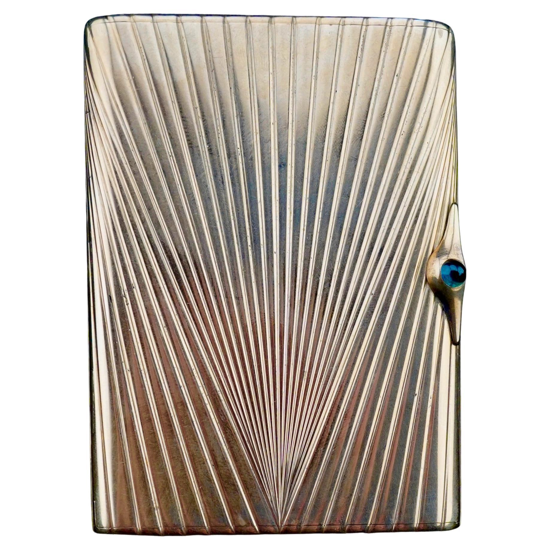 Russian Gold  14k Cigarette Case St. Petersburg, pre-1917 For Sale