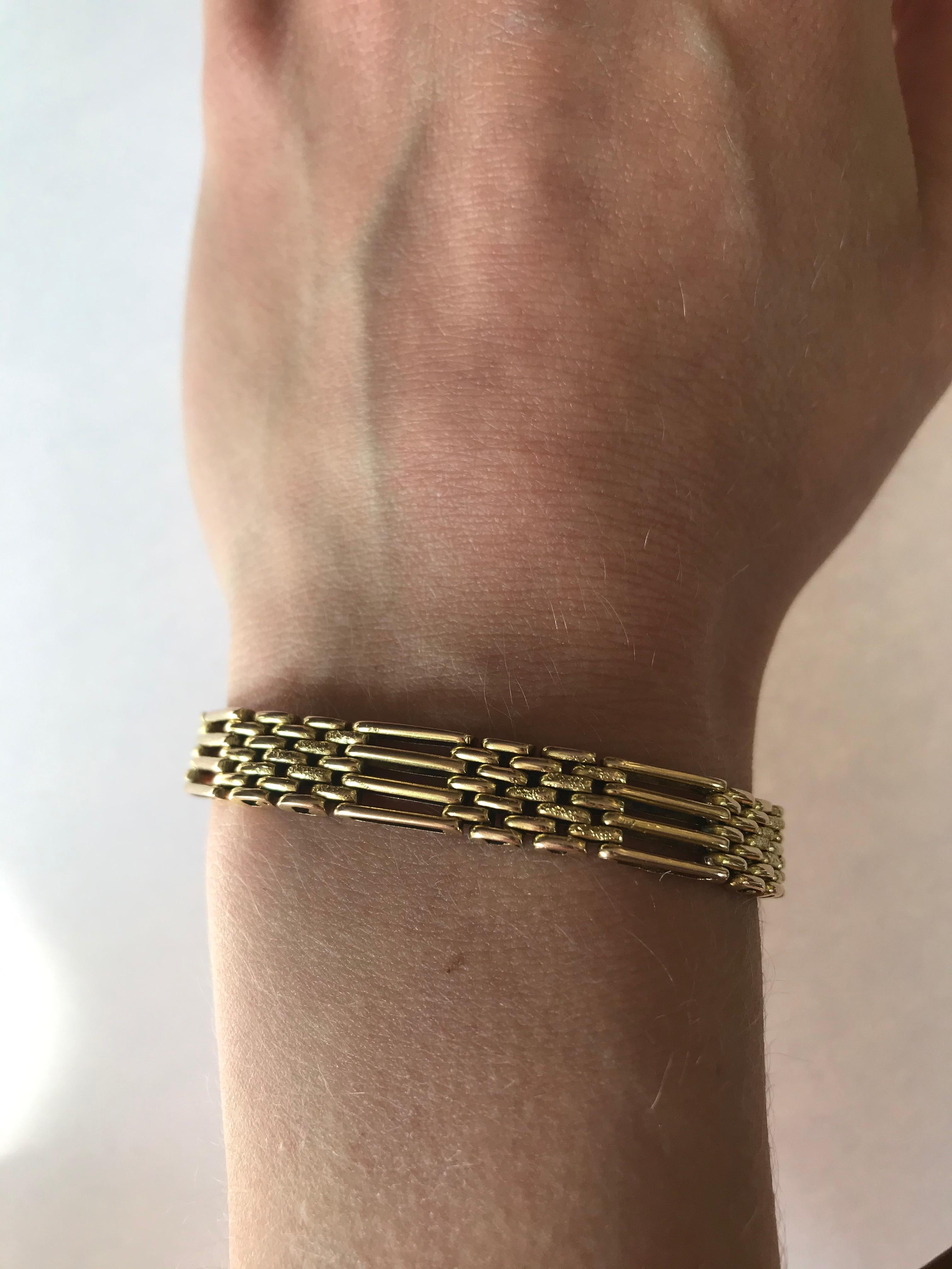 Ukrainian Imperial-era Gold Gate Link Bracelet, Kiev, circa 1900 1