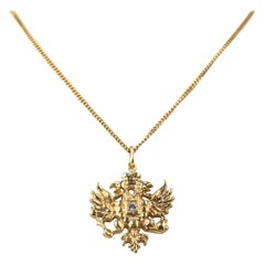 Gold Diamond Romanov Eagle Pendant by Marie Betteley