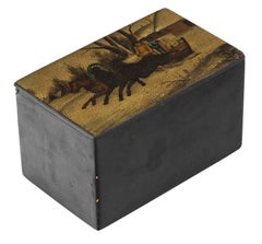 Russian Hand-Painted Lacquered Tea Box