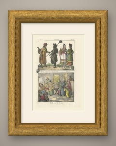 Russian Hatter and Chimney Sweep, Russian Women and a Baptism, 1842
