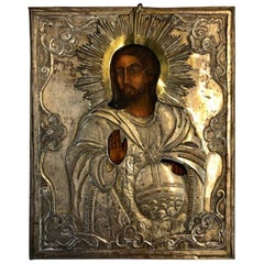 Icône russe du Christ Pantocrator