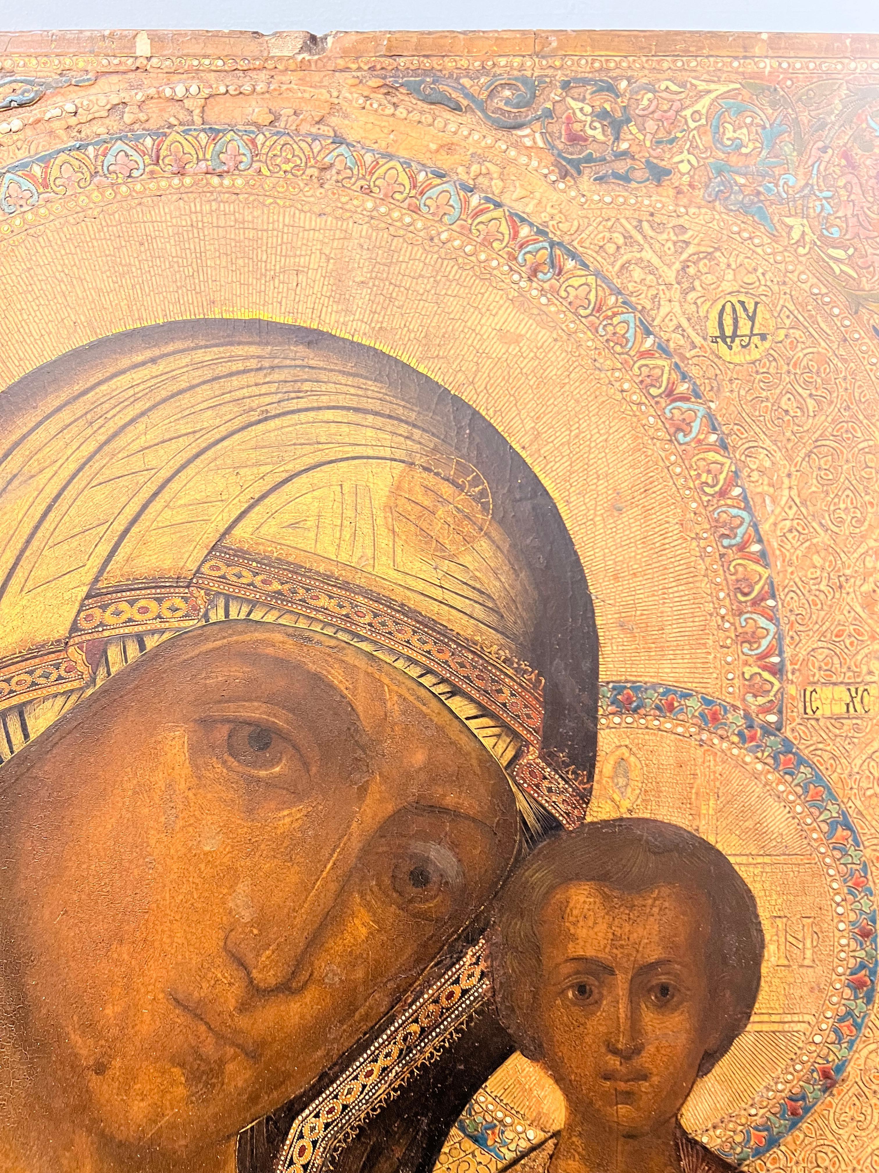 Russian Icon of Kazan Mother of God im Zustand „Gut“ im Angebot in Houston, TX